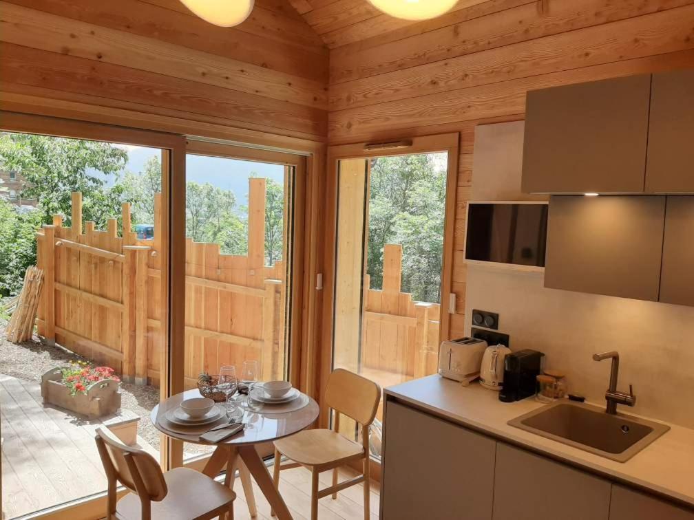 Petit Chalet Neuf Independant 2 Pers "La Cabane De Jean " Briançon 외부 사진